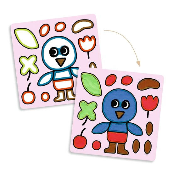 Djeco Djeco | Peindre avec de la pâte à modeler séchant à l'air libre Les petits copains espiègles du jardin