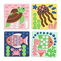 Djeco Djeco | Coloriage avec de la pâte à modeler séchant à l'air libre Petits animaux marins espiègles