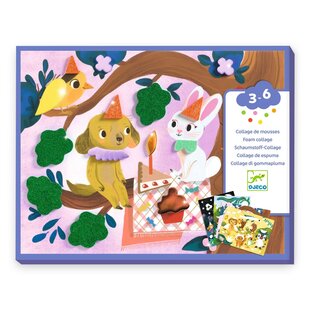 Djeco | Collage en mousse Fêtes étincelantes