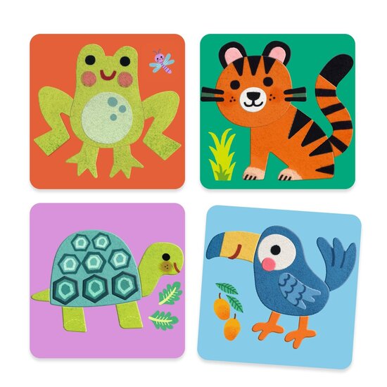 Djeco Djeco | Tableaux en feutre Animaux doux