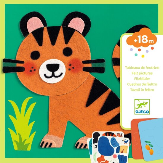 Djeco Djeco | Tableaux en feutre Animaux doux
