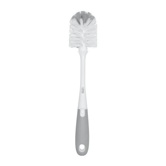 Oxo Oxo | Brosse à biberon avec brosse à tétine/support Blanc/Gris