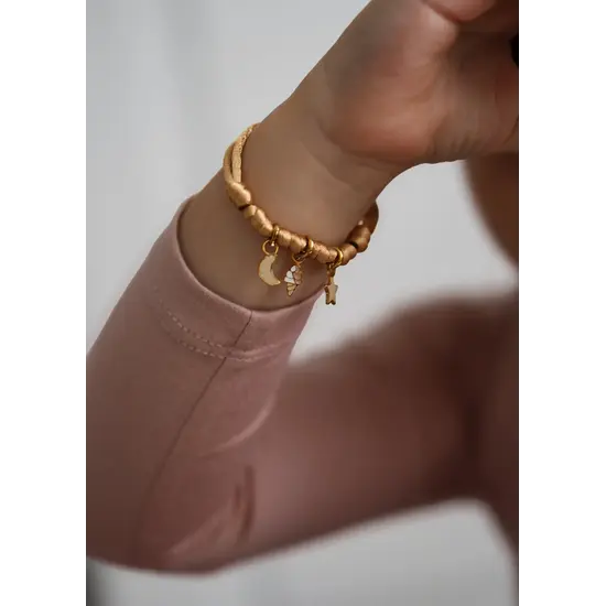 Mrs Ertha Mrs Ertha | Créer mon bracelet Soft Peach Simple anneau 1 breloque