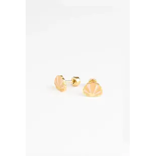 Mrs Ertha | Boucles d'oreilles à clous Golden Shell