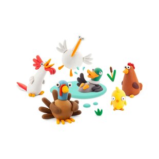 Hey Clay | Pâte à modeler Oiseaux de la ferme