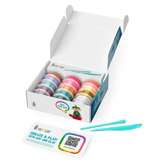 Hey Clay Hey Clay | Pâte à modeler Polar Fun pour créer 6 personnages