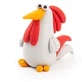 Hey Clay Hey Clay | Pâte à modeler Oiseaux de la ferme - Coq