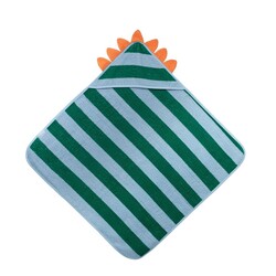 Quut | Serviette à capuche en coton (75 x 75cm) Dino Lagoon