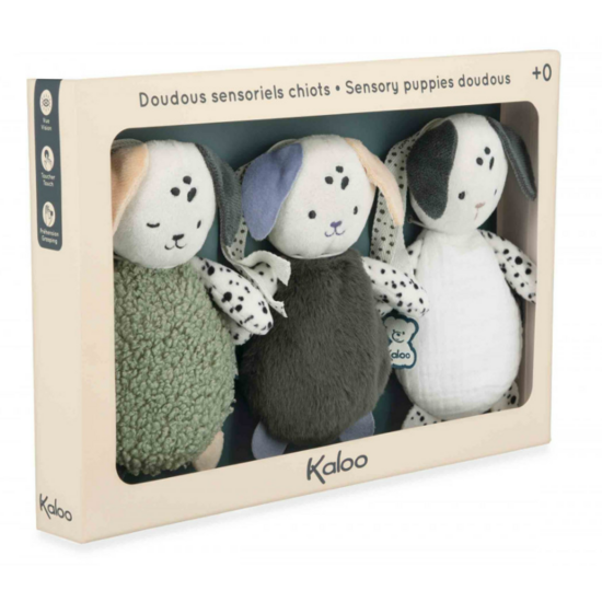 Kaloo Kaloo | Lot de 3 peluches sensorielles pour bébés