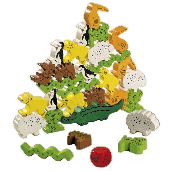 Haba Jeu de construction - Pyramide d’animaux - Haba +4 ans
