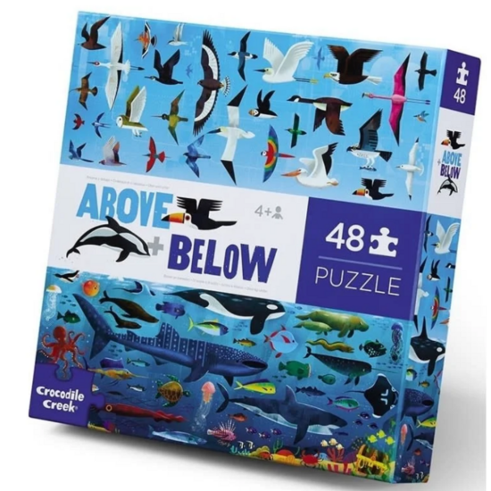 Crocodile Creek CCrocodile Creek | Above + Below Puzzle, 48 pièces - Mer et ciel