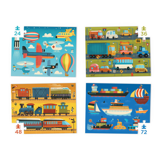 Crocodile Creek Crocodile Creek | Four Puzzles To Grow On - Véhicules