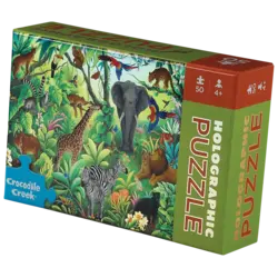 Crocodile Creek | Puzzles holographiques Jungle Paradise 50 pièces