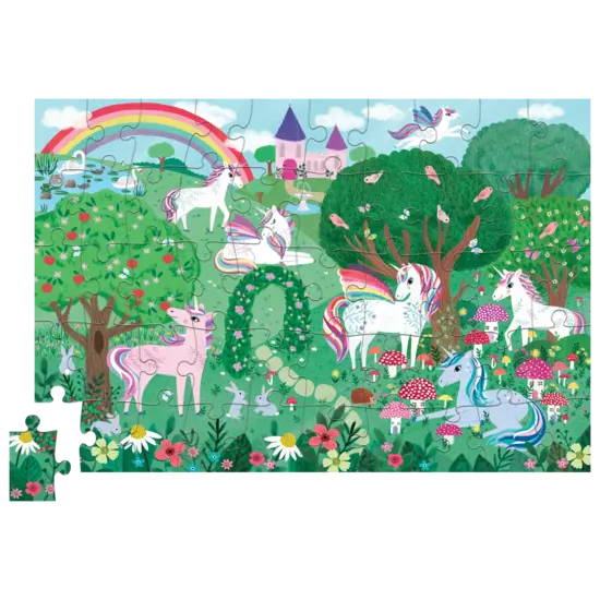 Crocodile Creek Crocodile Creek | Puzzles holographiques Licorne scintillante 50 pièces