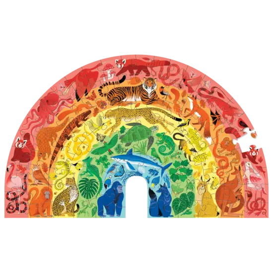 Crocodile Creek Crocodile Creek | Puzzle Arc-en-ciel animalier 100 pièces