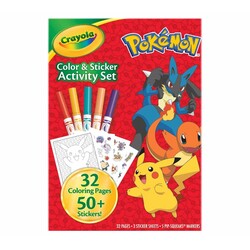 Crayola | Kit d'activités couleurs et autocollants Pokémon