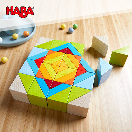 Haba Haba | Blocs de construction créatifs Mosaïque de blocs