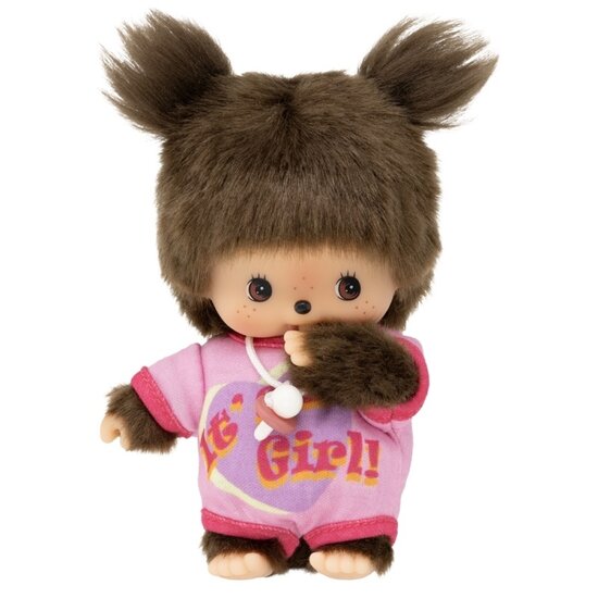 Monchhichi Monchhichi | Combinaison Bebichhichi « C'est une fille » 16 cm