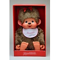 Monchhichi Monchhichi | Fille avec bavoir rose 80 cm