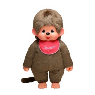 Monchhichi | Garçon avec bavoir rouge 80 cm