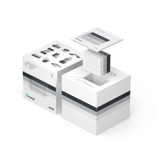 Pixio Pixio | Blocs magnétiques série Abstract Noir, 60 pièces