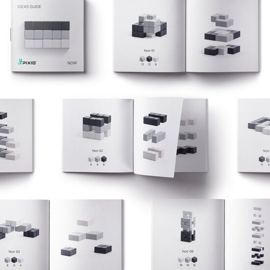 Pixio Pixio | Blocs magnétiques série Abstract Noir, 60 pièces