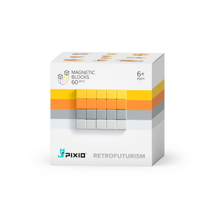 Pixio | Blocs magnétiques série Abstract Retrofuturism, 60 pièces