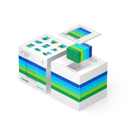 Pixio Pixio | Blocs magnétiques série Abstract Amphibio, 60 pièces