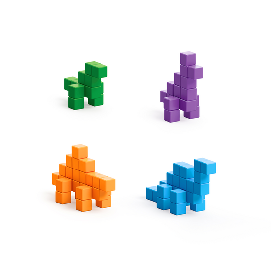 Pixio Pixio | Blocs magnétiques « Story Series » Mini Dinos, 80 pièces