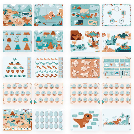 Janod speelgoed Janod | Livre d'activités Busy Book Dino