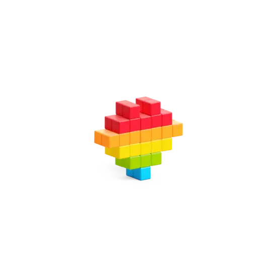 Pixio Pixio | Blocs magnétiques Story Series Rainbow, 63 pièces
