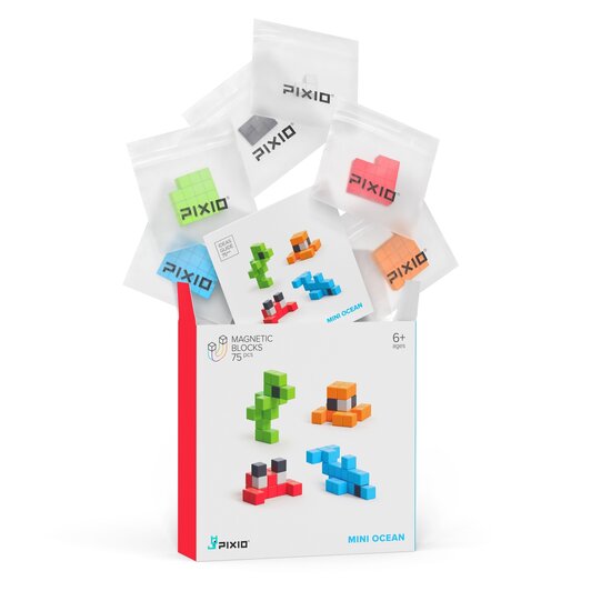 Pixio Pixio | Blocs magnétiques Story Series Mini Ocean, 75 pièces