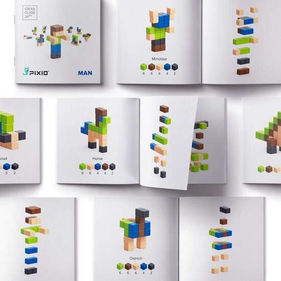 Pixio Pixio | Blocs magnétiques Story Series Man, 24 pièces
