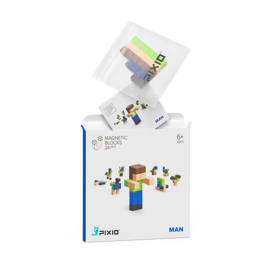 Pixio Pixio | Blocs magnétiques Story Series Man, 24 pièces