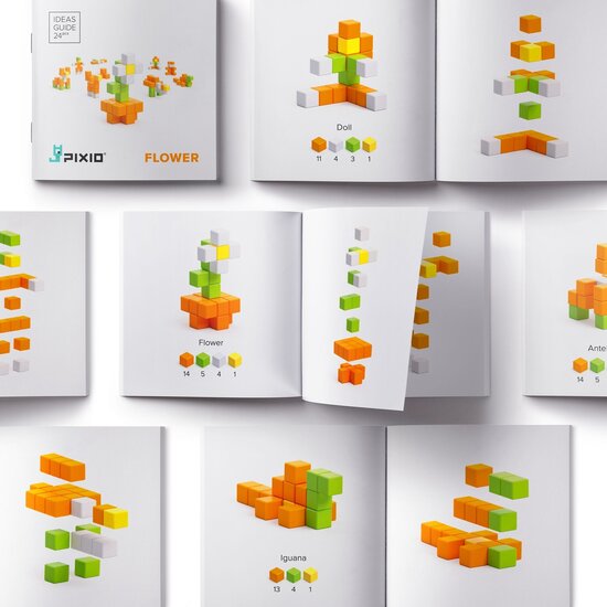 Pixio Pixio | Blocs magnétiques Story Series Fleur, 24 pièces