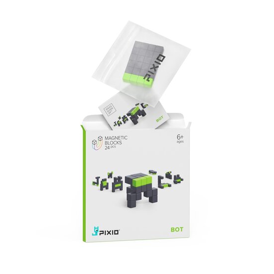 Pixio Pixio | Série « Magnetic Blocks Story » Bot, 24 pièces