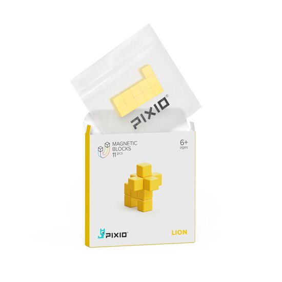 Pixio Pixio | Blocs magnétiques série Color : Lion jaune, 11 pièces