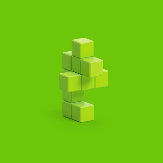 Pixio Pixio | Blocs magnétiques série Color - Hippocampe vert clair, 11 pièces