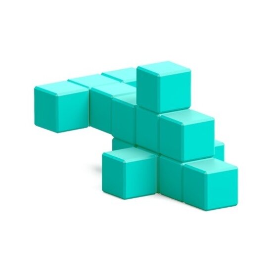 Pixio Pixio | Blocs magnétiques série Color - Dauphin turquoise, 14 pièces