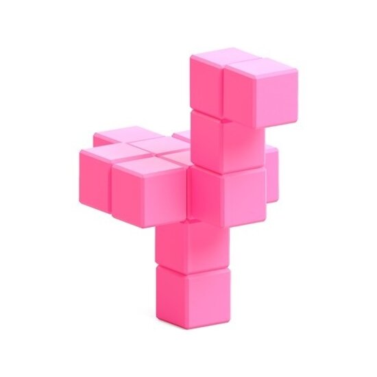 Pixio Pixio | Blocs magnétiques série Color, autruche rose, 13 pièces
