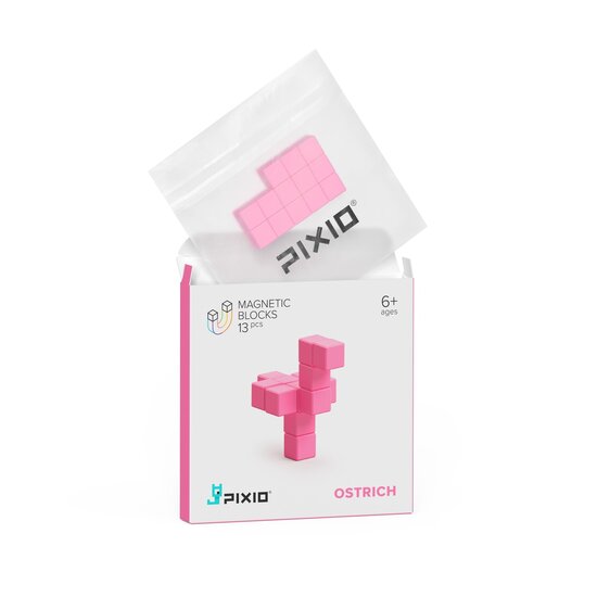 Pixio Pixio | Blocs magnétiques série Color, autruche rose, 13 pièces