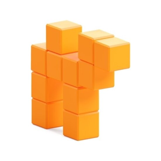 Pixio Pixio | Blocs magnétiques série Color Orange Camel, 11 pièces