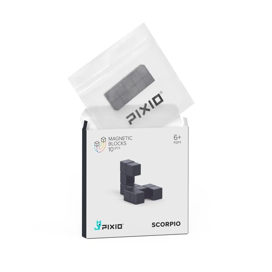 Pixio Pixio | Blocs magnétiques série Color Black Scorpio, 10 pièces