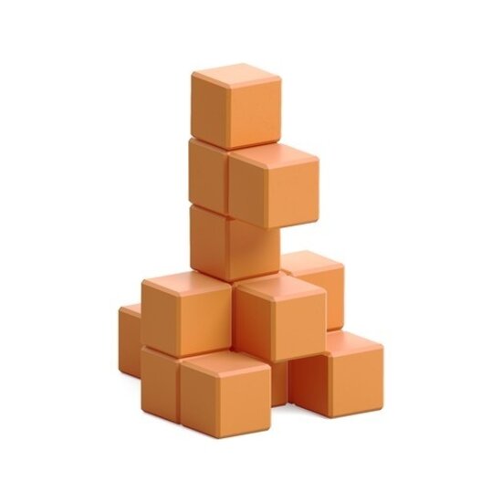 Pixio Pixio | Blocs magnétiques série Color, kangourou marron clair, 15 pièces