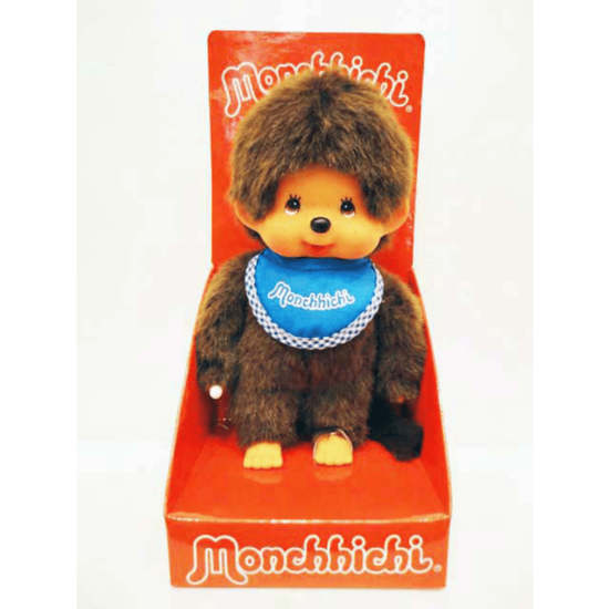 Monchhichi Monchhichi | Garçon avec bavoir bleu 20 cm