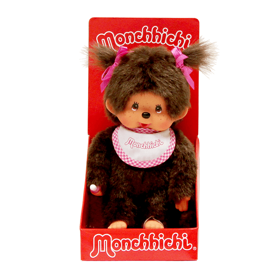 Monchhichi Monchhichi | Fille avec bavoir rose 20 cm