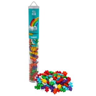 Plus-Plus | Jouets éducatifs - Blocs de construction Rainbow Color Mix, 100 pièces