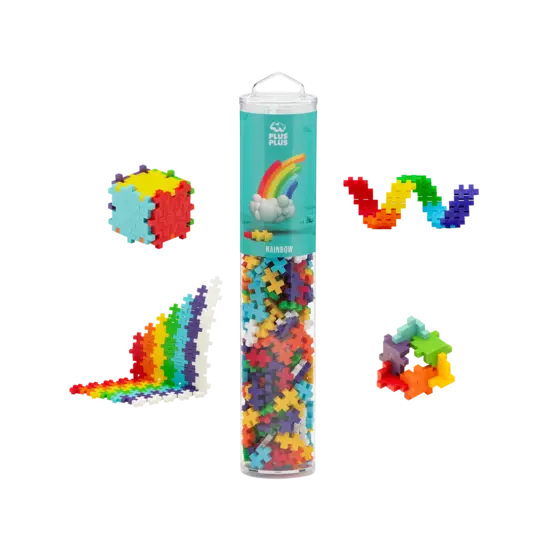 Plus-Plus Plus-Plus | Jouets éducatifs - Blocs de construction Rainbow Color Mix, 240 pièces