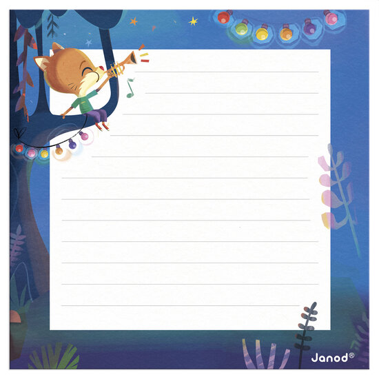 Janod speelgoed Janod | Carte-puzzle d'anniversaire « La forêt »