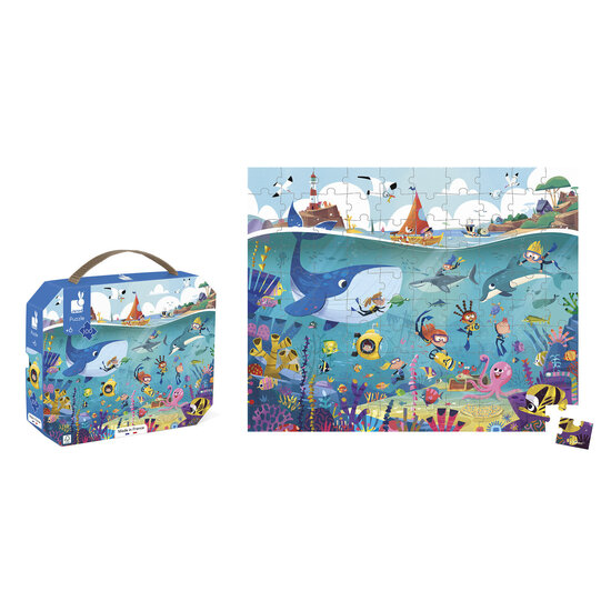 Janod speelgoed Janod | Puzzle « Les fonds marins » 100 pièces
